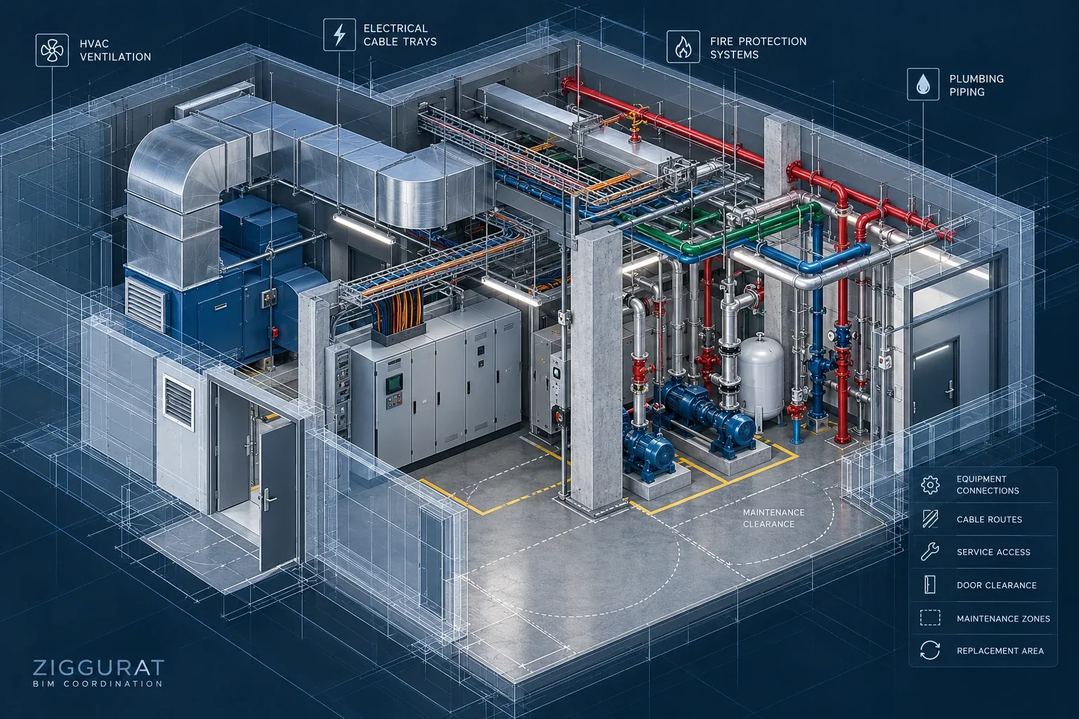 BIM-координація обладнання й інженерних систем технічного приміщення