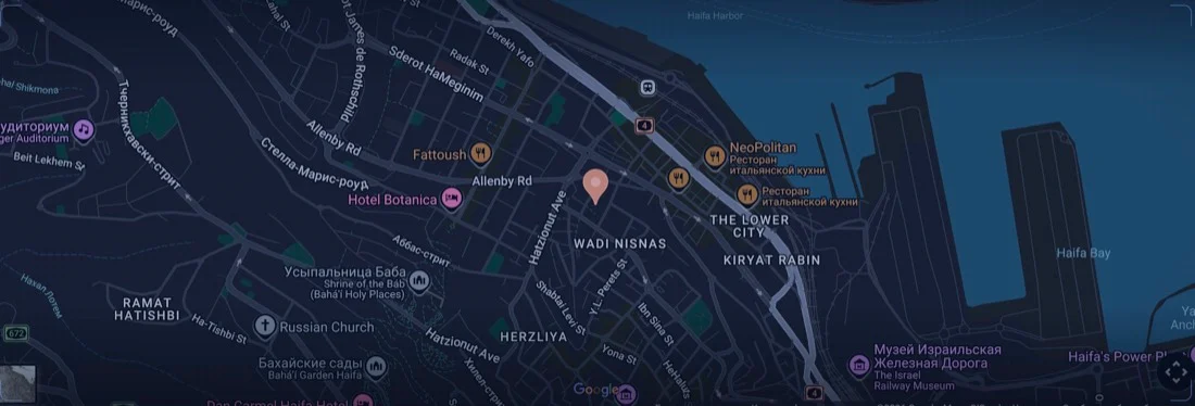 Map: Head office, Israel
