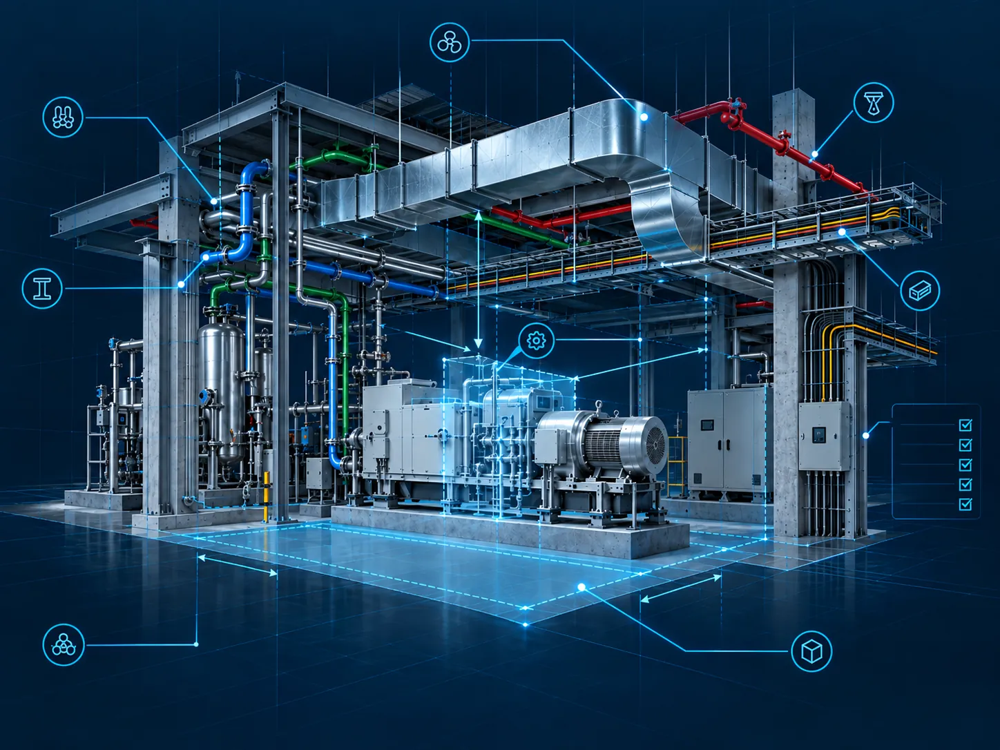BIM-координація технологічного обладнання, трубопроводів, вентиляції, кабельних трас і конструкцій промислового об’єкта