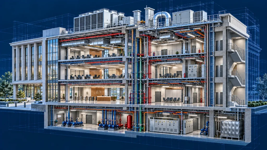 BIM-візуалізація технічних приміщень та інженерного обладнання на покрівлі