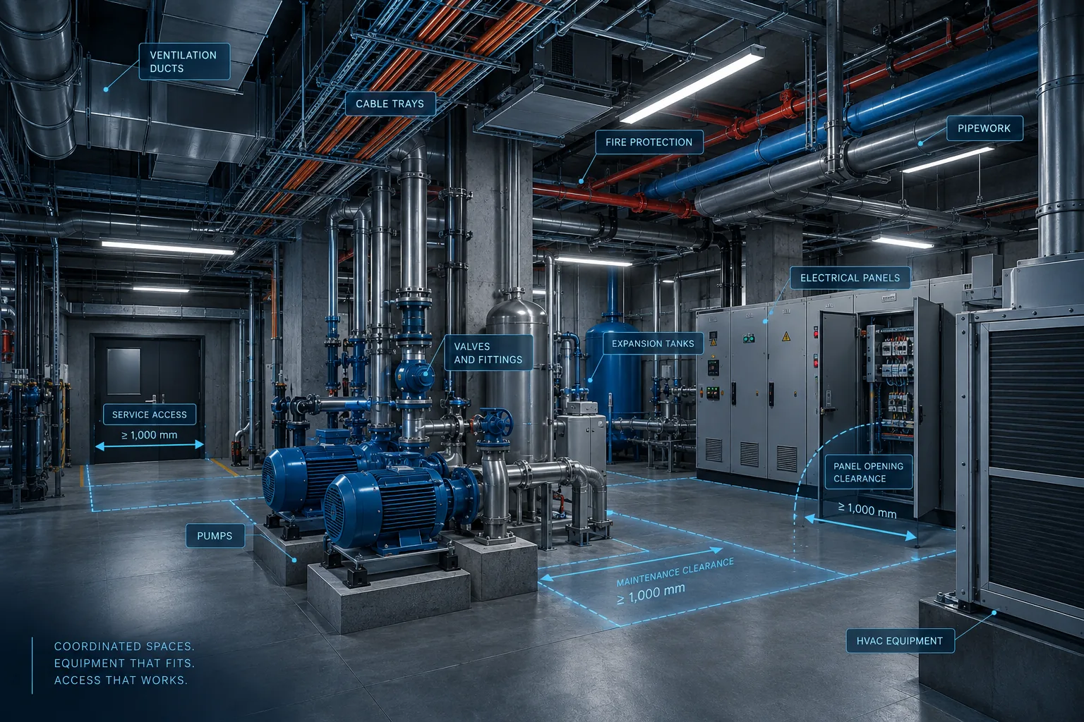 BIM-координація: Технічні приміщення